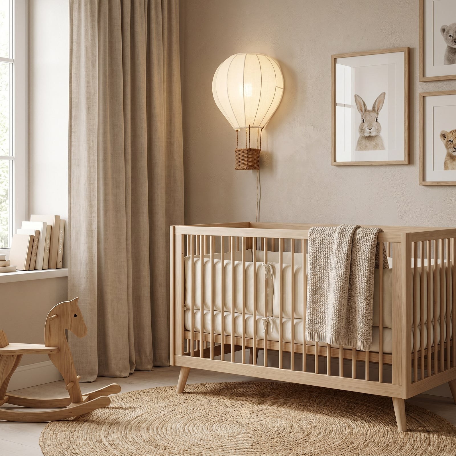 Aplique Lindby Aeris en dormitorio infantil